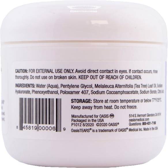 Applying Oasis LID & LASH to eyelids for gentle cleansing.