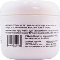 Applying Oasis LID & LASH to eyelids for gentle cleansing.