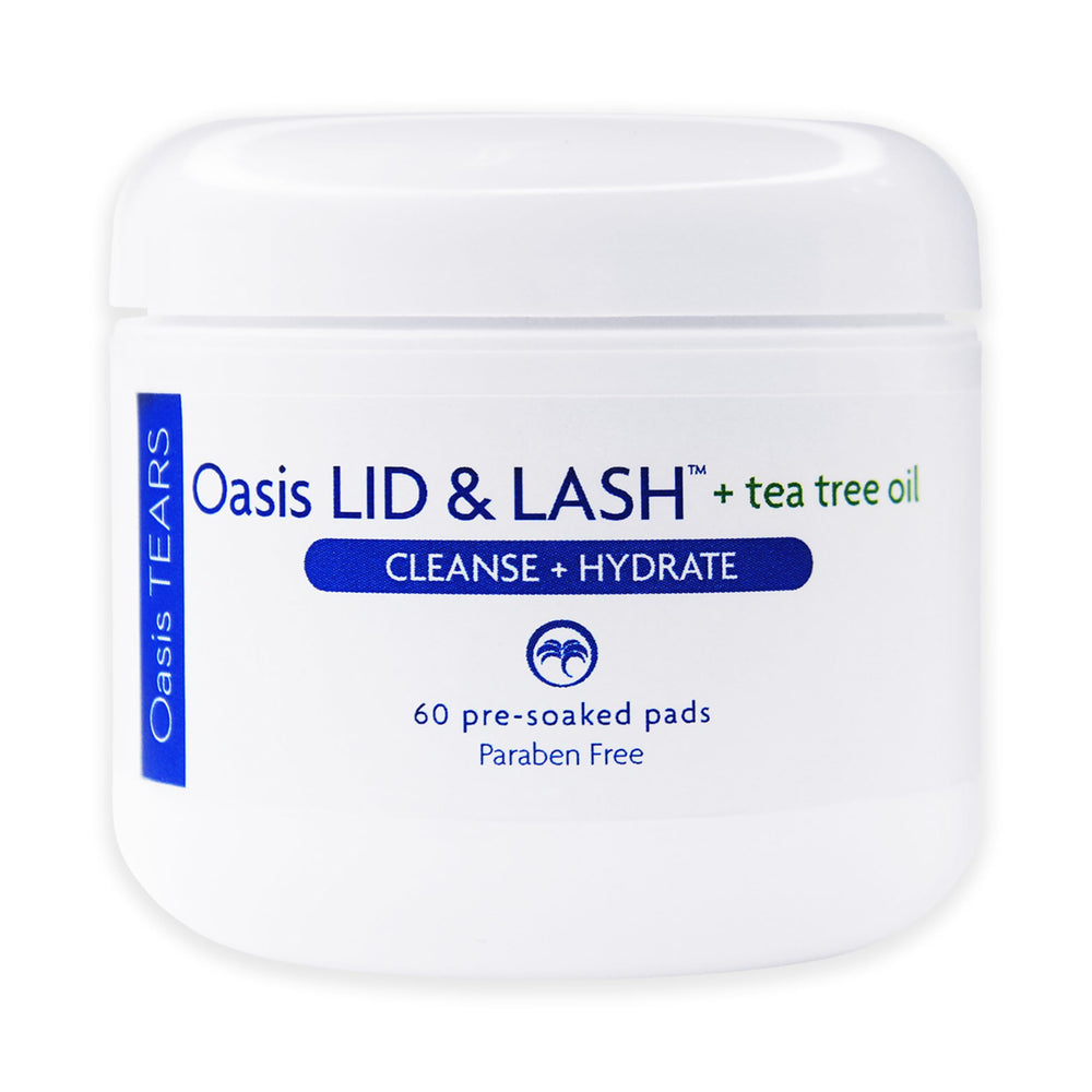 Oasis LID & LASH Tea Tree Wipes pack ready for everyday eyelid hygiene.