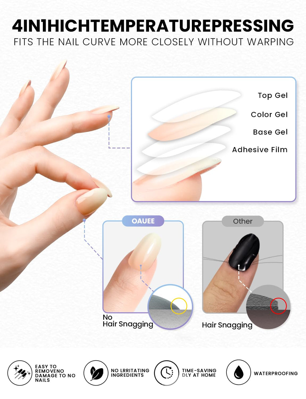 OAUEE collection shows varied color designs for versatile nail art.