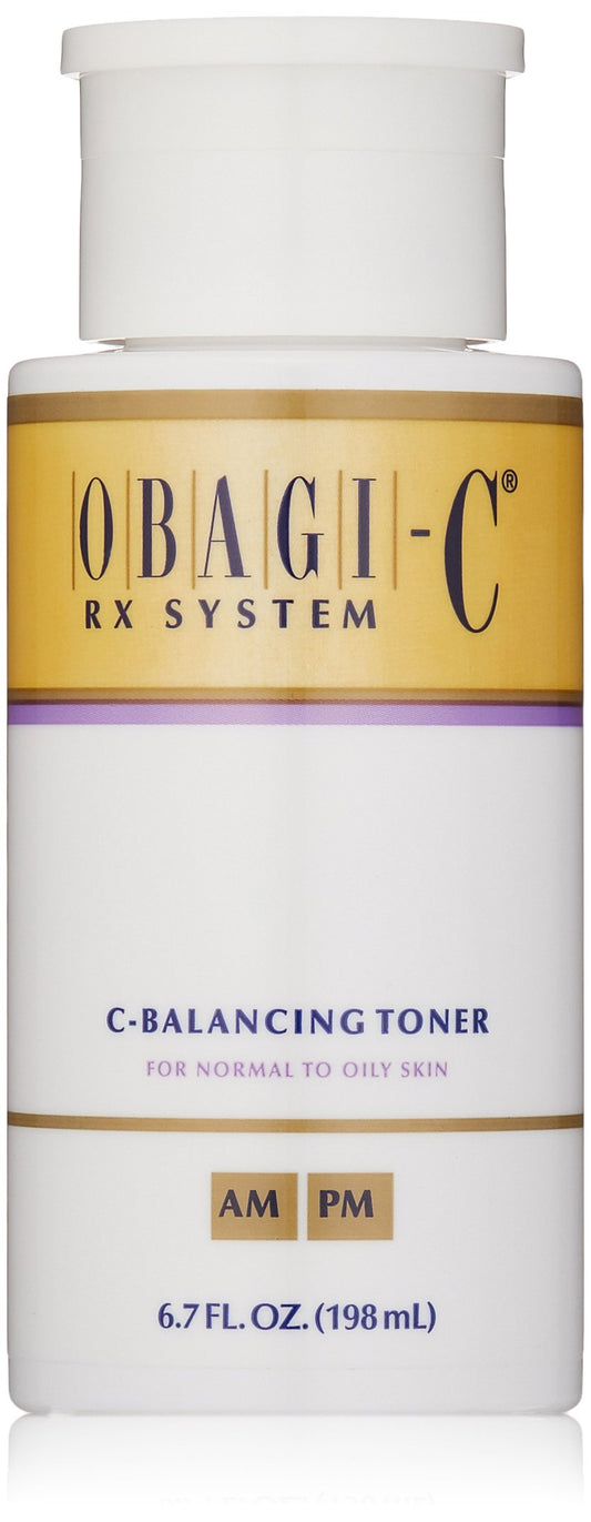 Obagi Medical C-Balancing Toner bottle on a clean surface for normal to oily skin