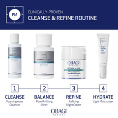 Obagi CLENZIderm M.D. Daily Care bottle shows 2% salicylic acid action.