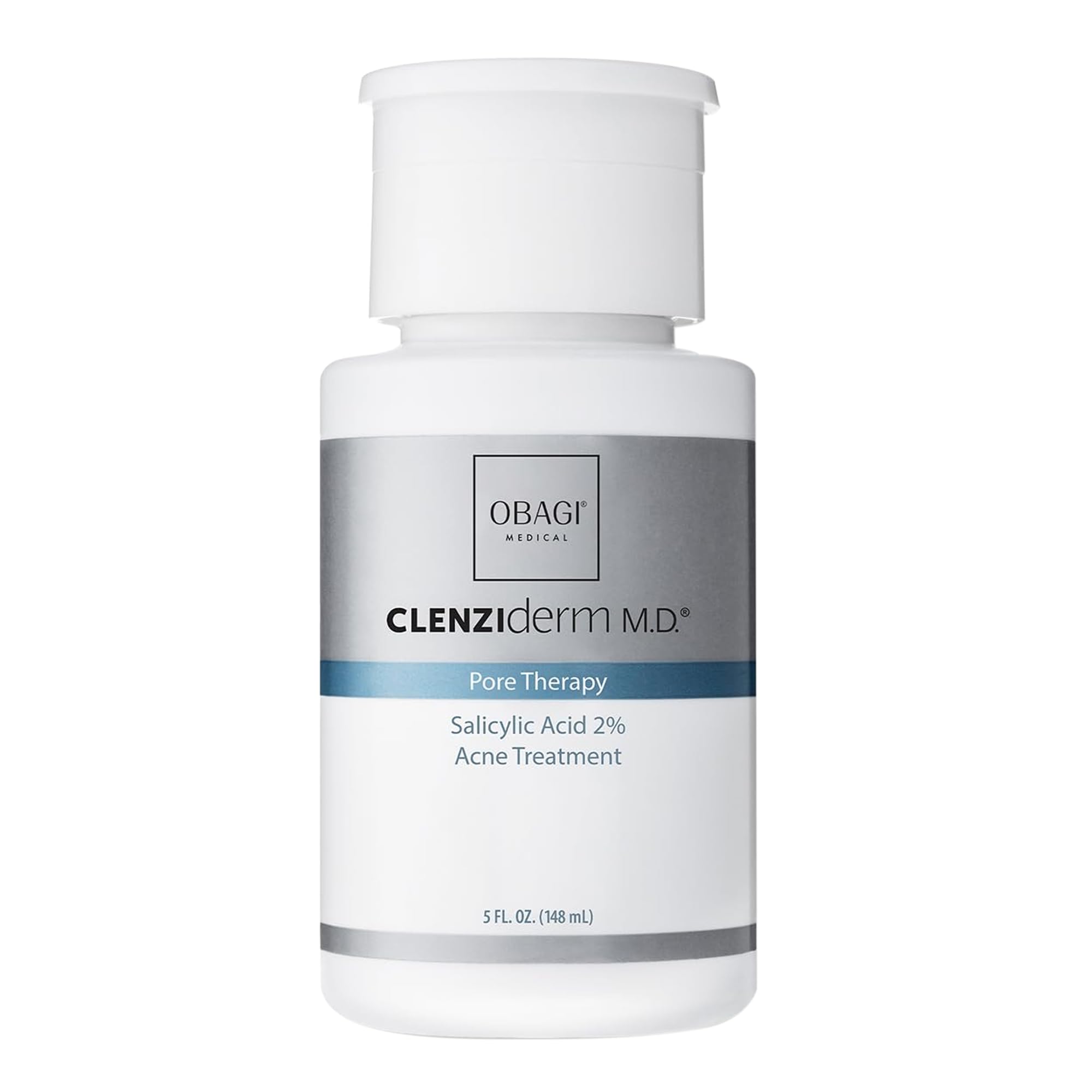 Obagi CLENZIderm M.D. Pore Therapy bottle front showing 2% salicylic acid