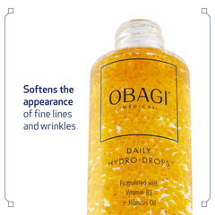 Obagi Daily Hydro-Drops ingredient Niacinamide highlight for skin hydration.