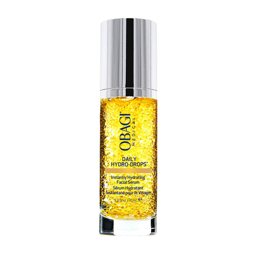 Obagi Daily Hydro-Drops serum bottle close-up for hydration.