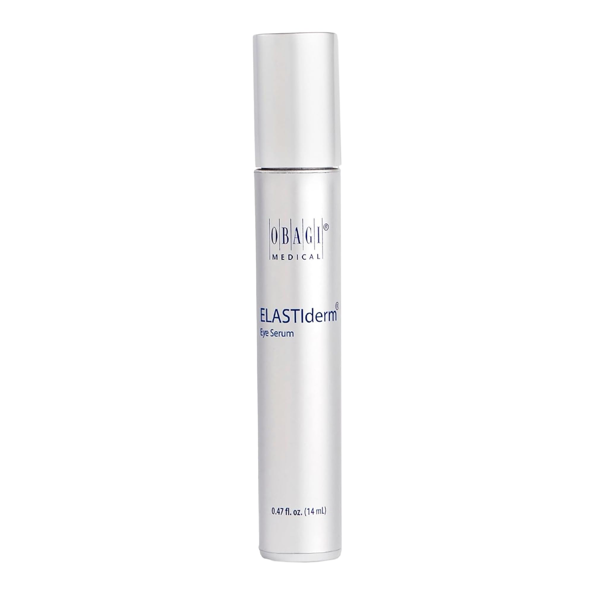 Obagi ELASTIderm Eye Serum bottle with cooling applicator soothes tired eyes.