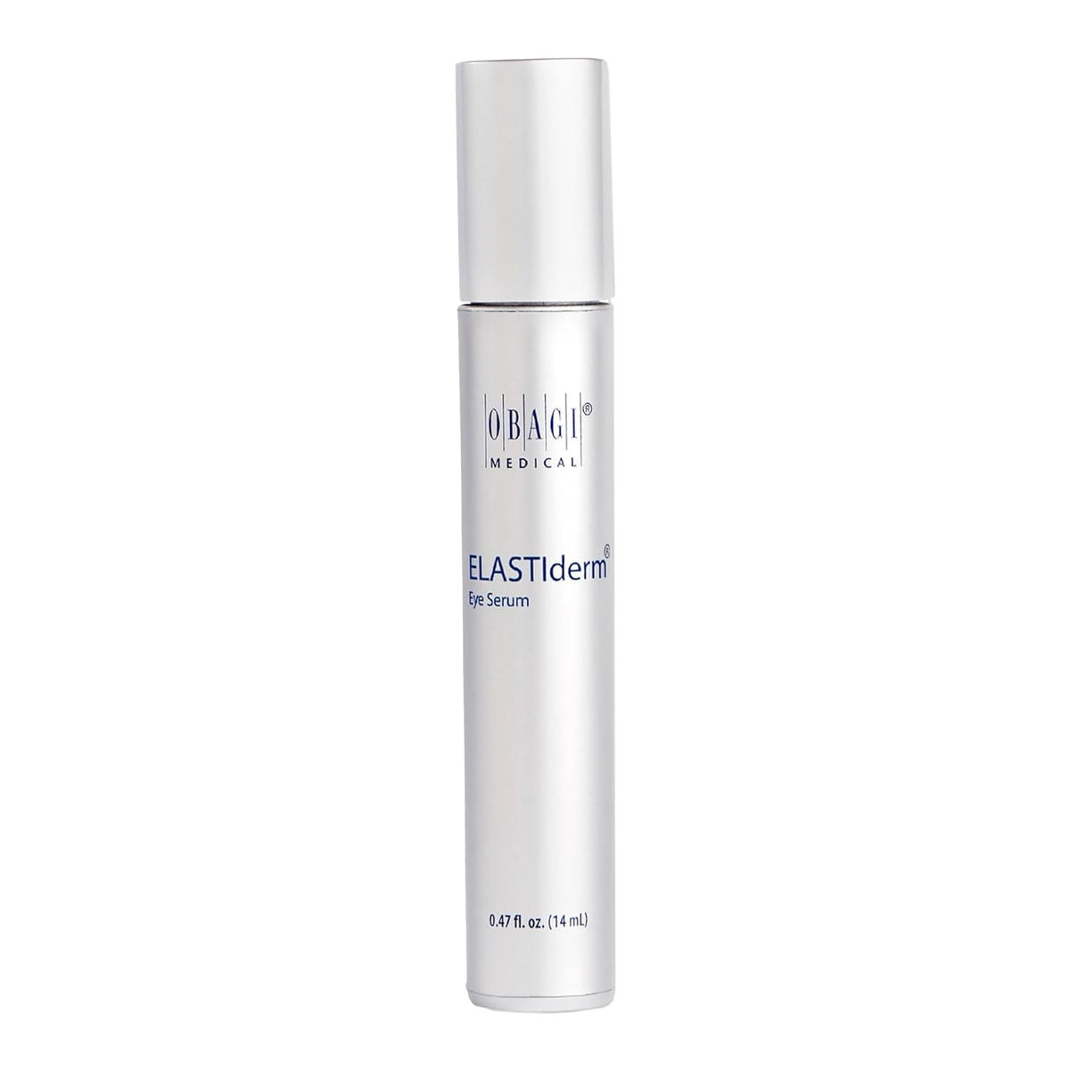 Obagi ELASTIderm Eye Serum bottle with cooling applicator soothes tired eyes.