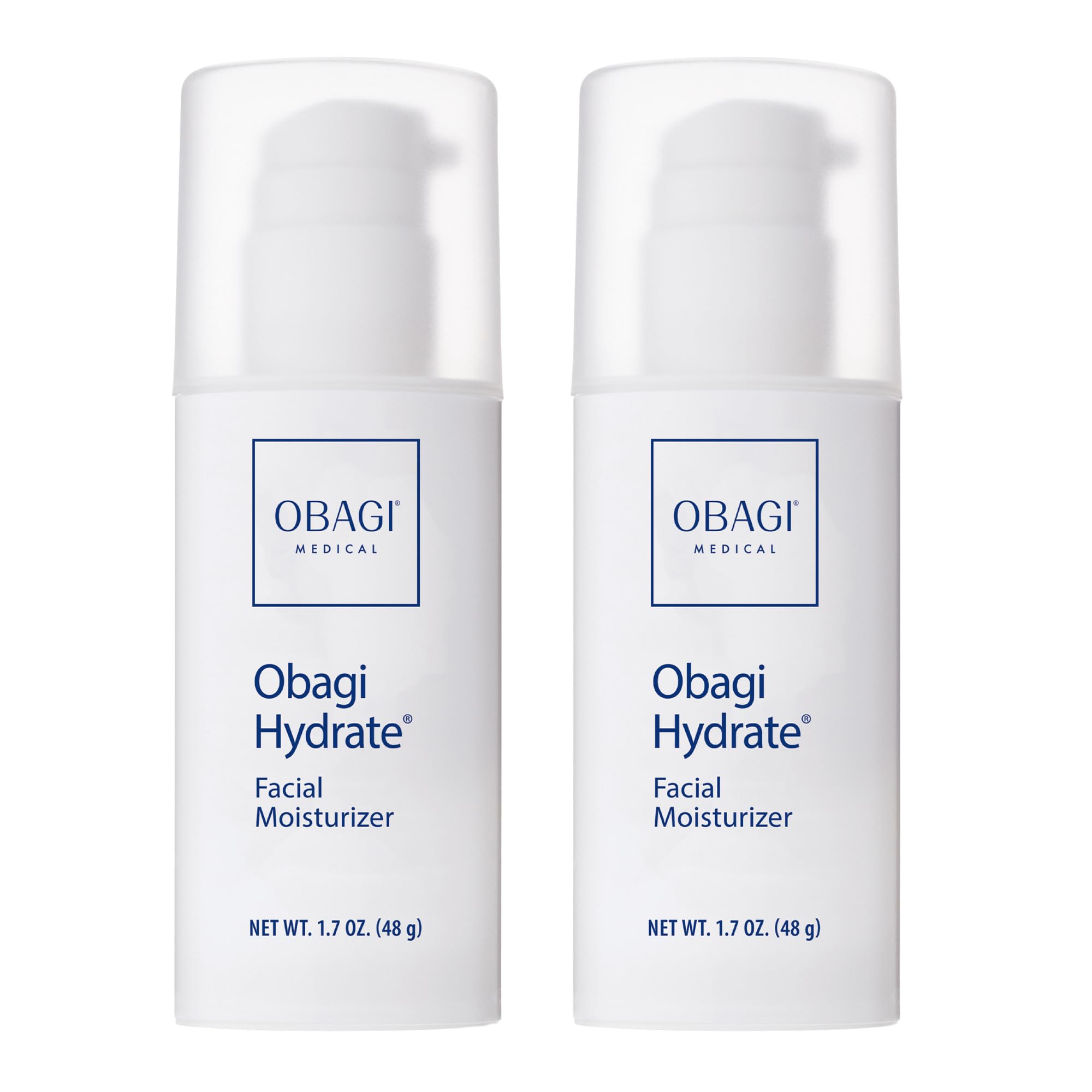 Obagi Hydrate bottle pump demonstrates easy, mess-free application for daily hydration.
