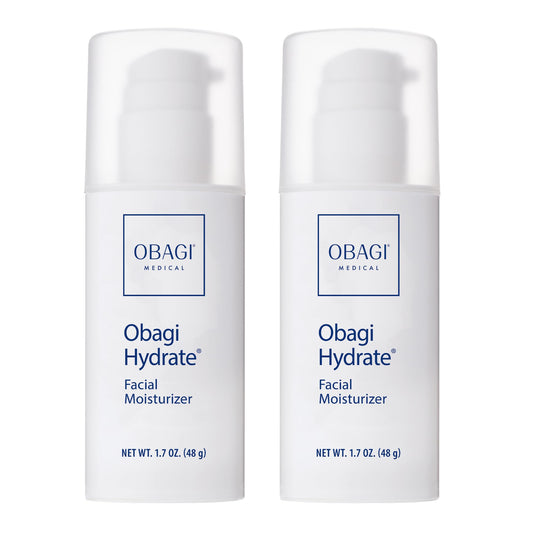 Obagi Hydrate bottle pump demonstrates easy, mess-free application for daily hydration.