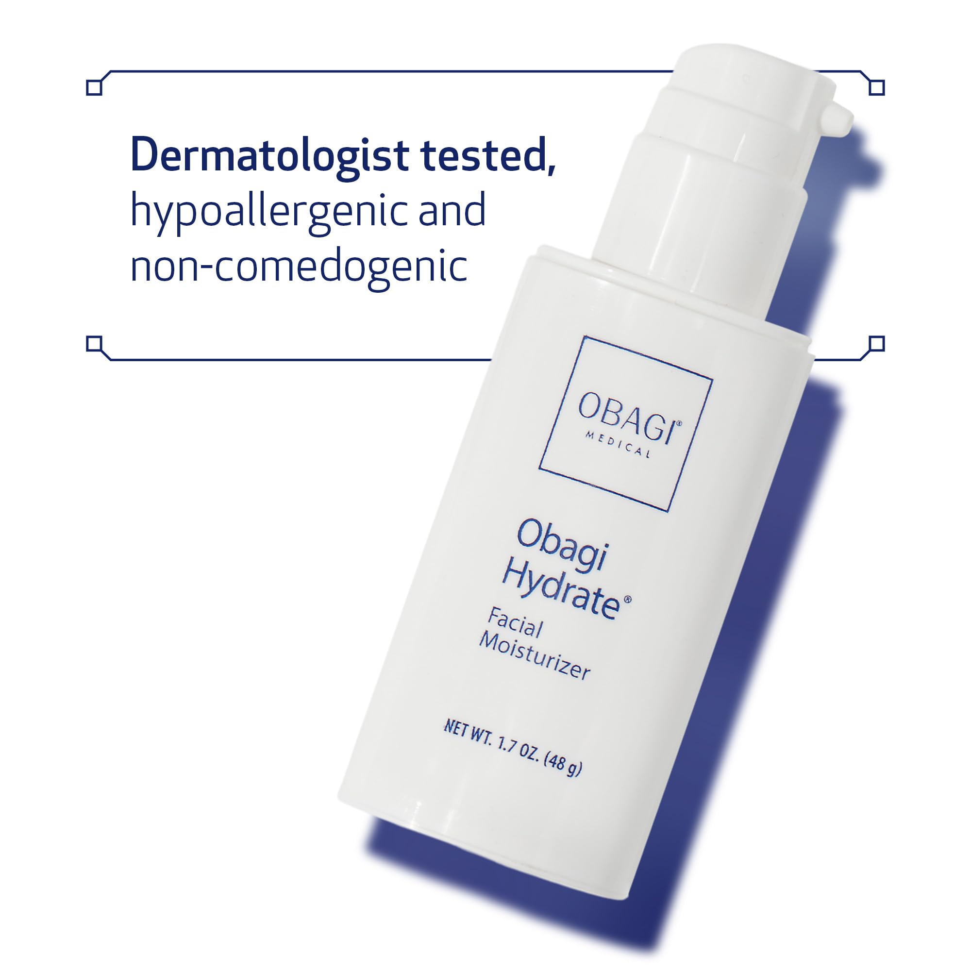 Obagi Hydrate creamy texture closeup for a smooth, non-greasy feel.