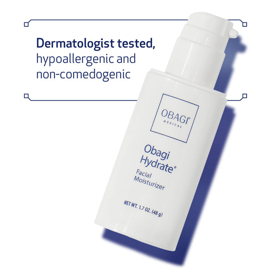 Obagi Hydrate creamy texture closeup for a smooth, non-greasy feel.