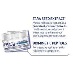 Obagi Hydrate Luxe hypoallergenic formulation designed for gentle nightly use.