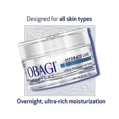 Close-up of Obagi Hydrate Luxe jar showing luxurious balm-like consistency.
