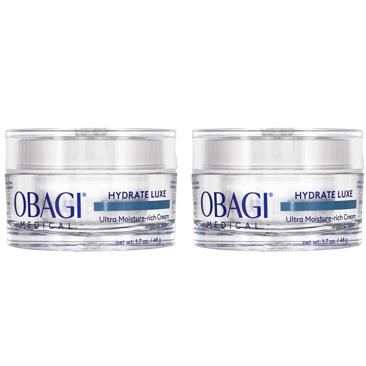 Obagi Hydrate Luxe night cream with balm-like texture for ultra-rich overnight hydration.