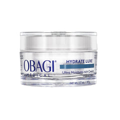 Obagi Hydrate Luxe night cream balm texture supports ultra-rich overnight hydration.