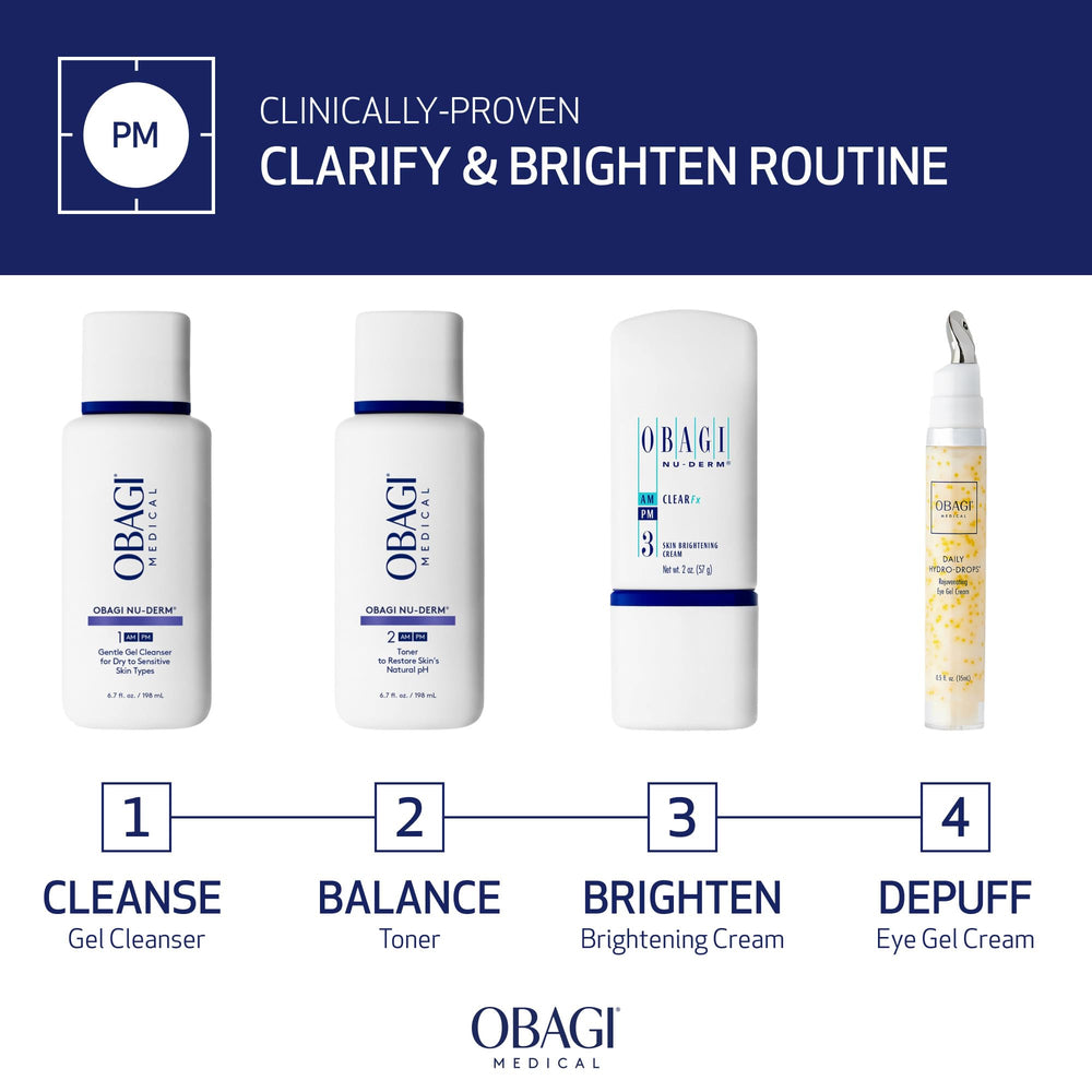 Obagi Medical Nu-Derm Clear Fx ingredients arbutin for brightening.