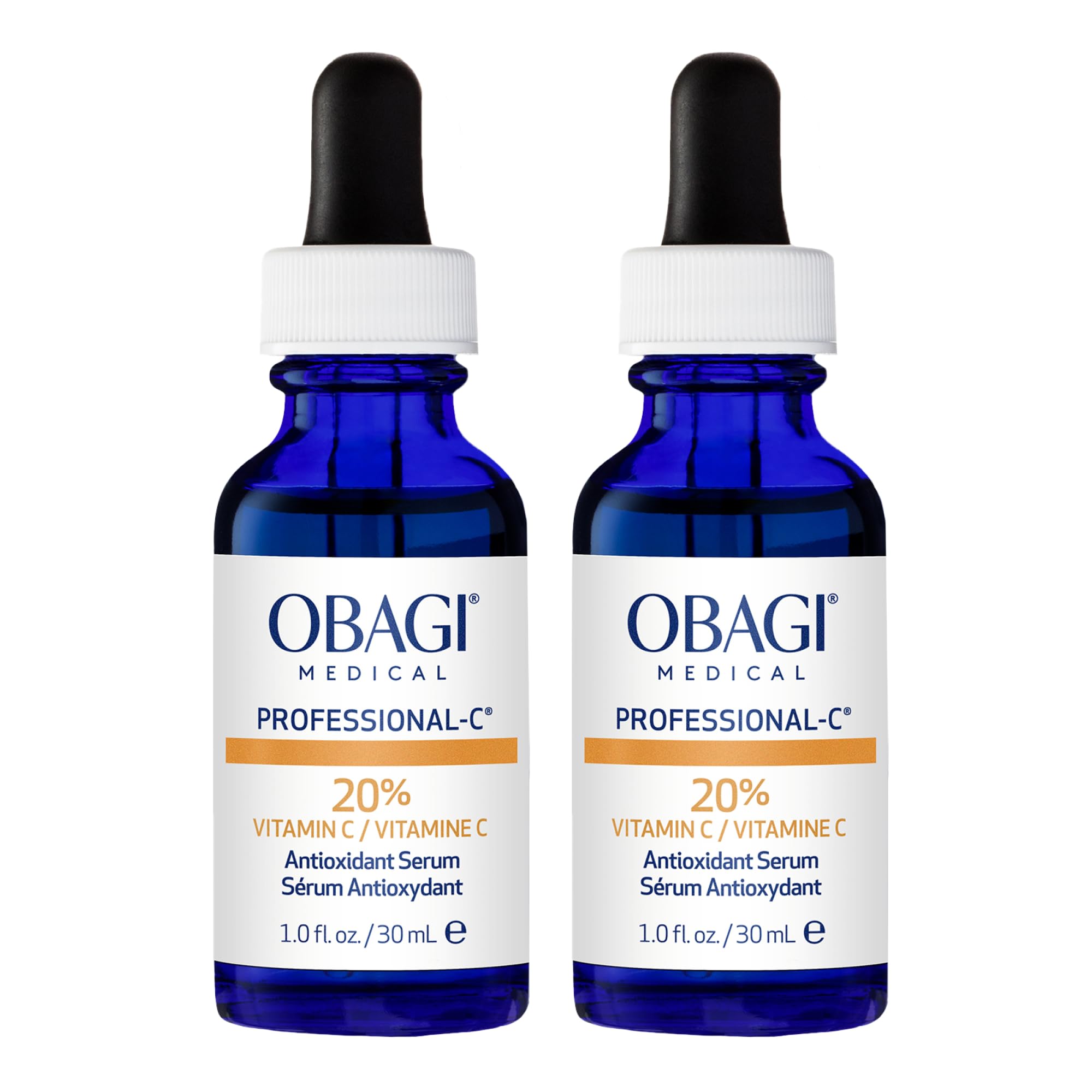 Obagi Medical Professional-C 20% Serum bottle front highlighting brightening formula
