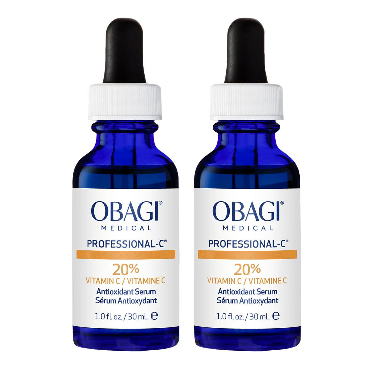 Obagi Medical Professional-C 20% Serum bottle front highlighting brightening formula