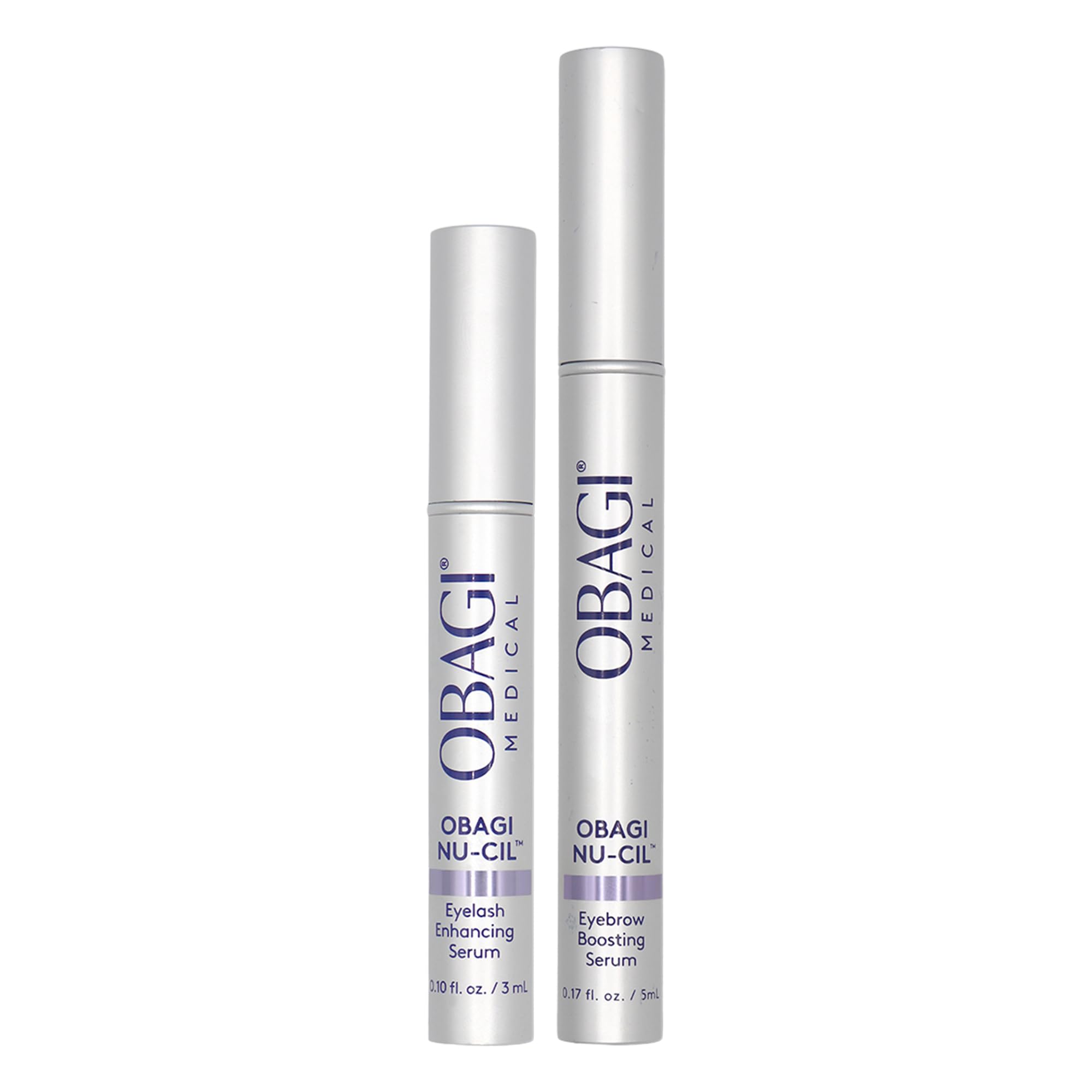 Obagi Nu-Cil eyelash enhancing serum bottle highlighting a potent formula for fuller lashes