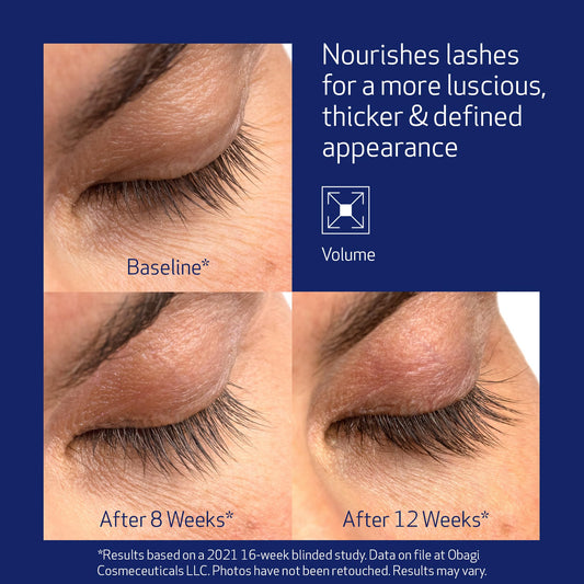 Obagi Nu-Cil applicator brush ready for precise lash line application