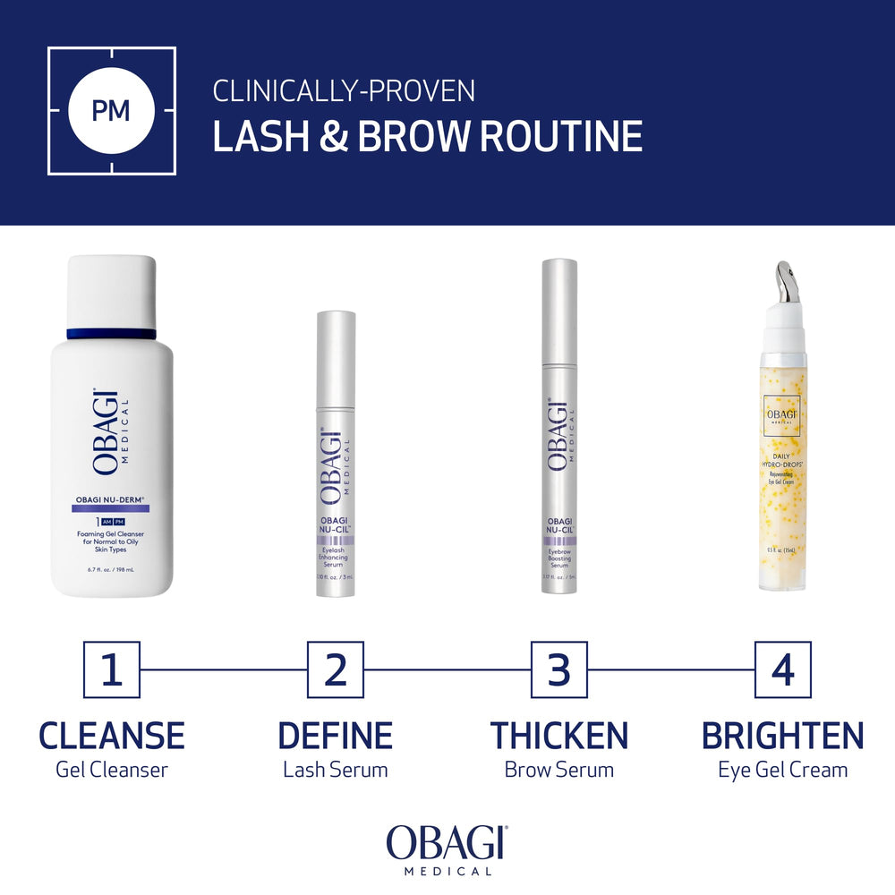 Obagi Nu-Cil packaging box highlighting professional lash care.