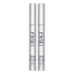 Obagi Nu-Cil serum bottle pour highlights precise brow dosing for even application.