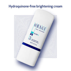 Obagi Nu-Derm Blend Fx bottle with label close-up for easy application