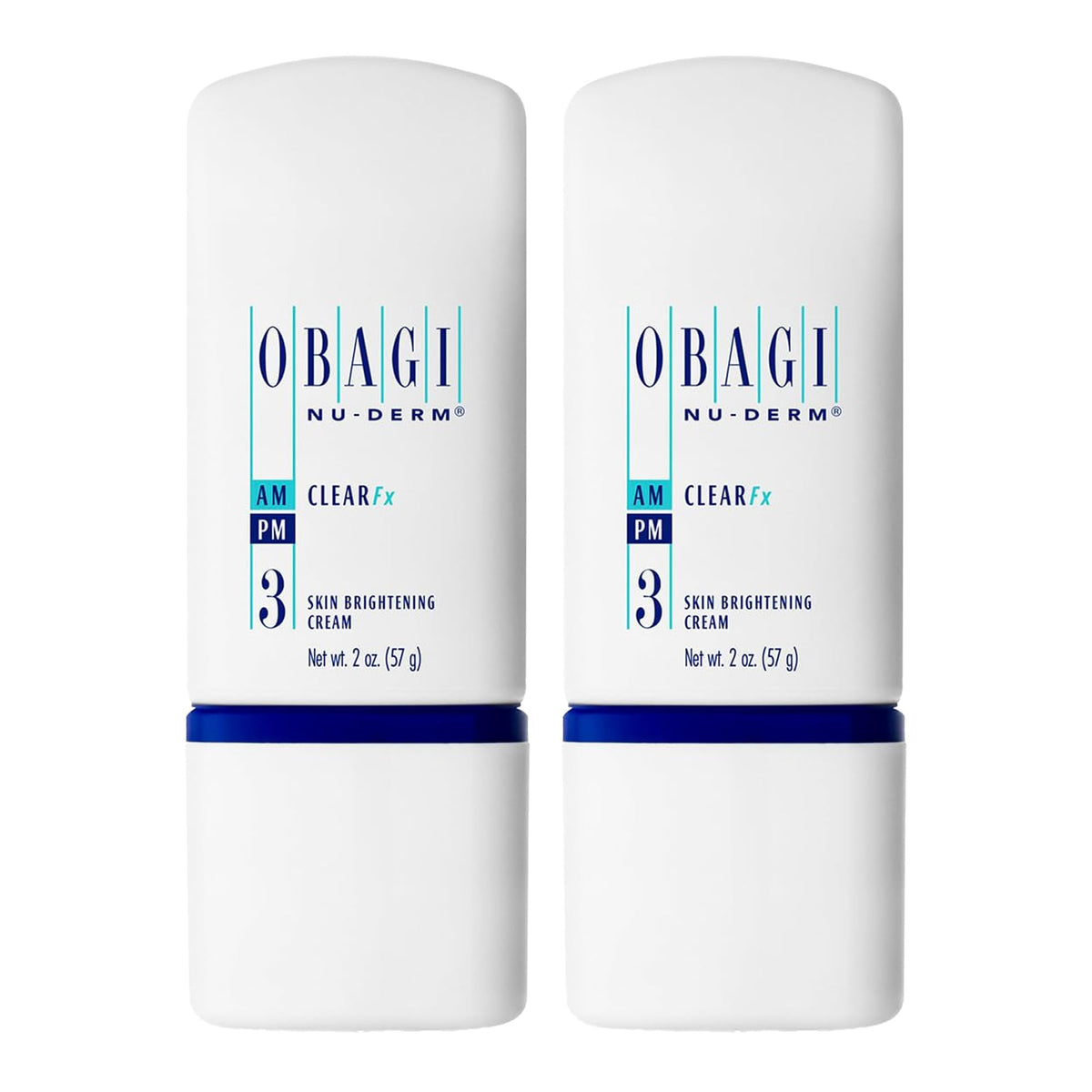 Obagi Nu-Derm Clear Fx two-pack jar for a brightening routine.