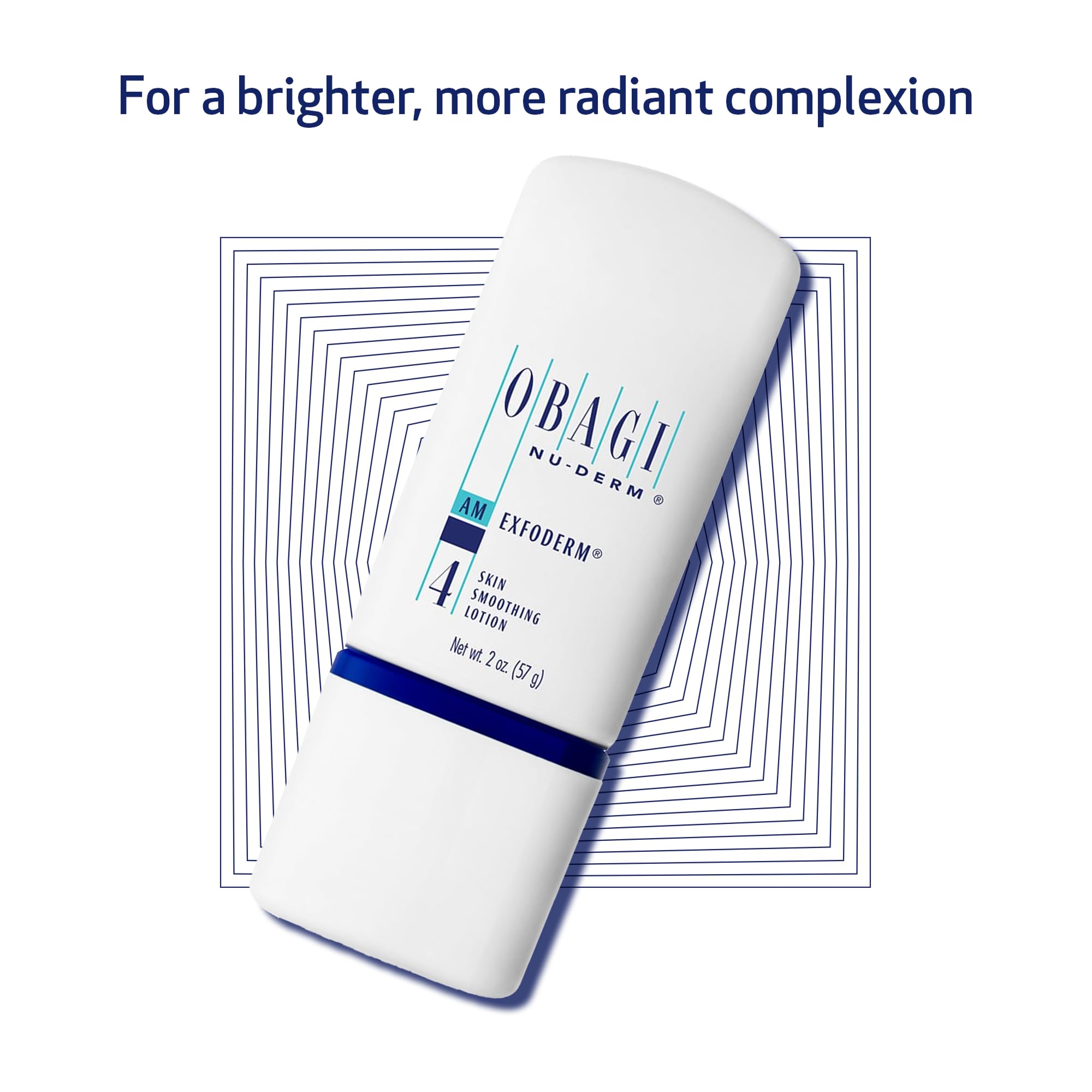 Obagi Nu-Derm Exfoderm illustration showing gentle exfoliation for normal to dry skin.