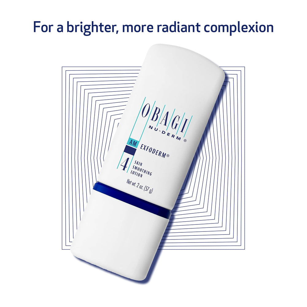 Obagi Nu-Derm Exfoderm illustration showing gentle exfoliation for normal to dry skin.