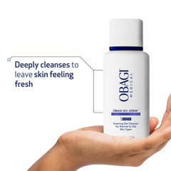 Obagi Nu-Derm Foaming Gel ingredients highlight oat amino acids and Aloe Vera.
