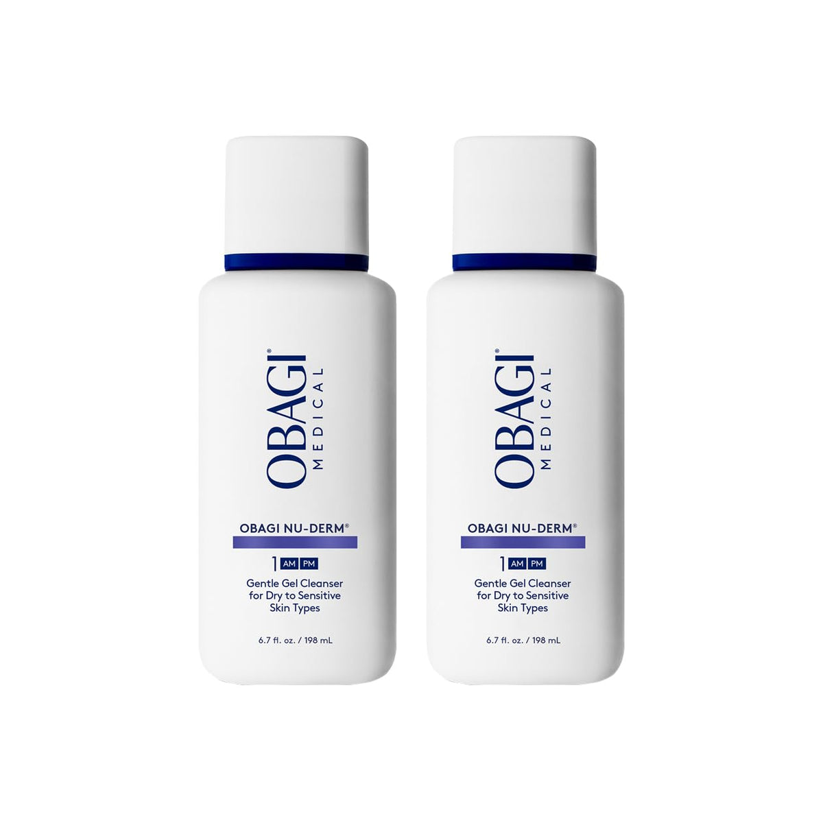 Obagi Nu-Derm Gentle Cleanser bottle front for sensitive skin use.