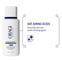 Obagi Nu-Derm Gentle Cleanser on skin after rinse for fresh feeling.