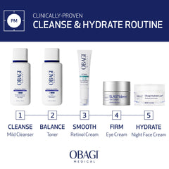 Obagi Nu-Derm Gentle Cleanser swatch illustrating texture and oat amino acids.