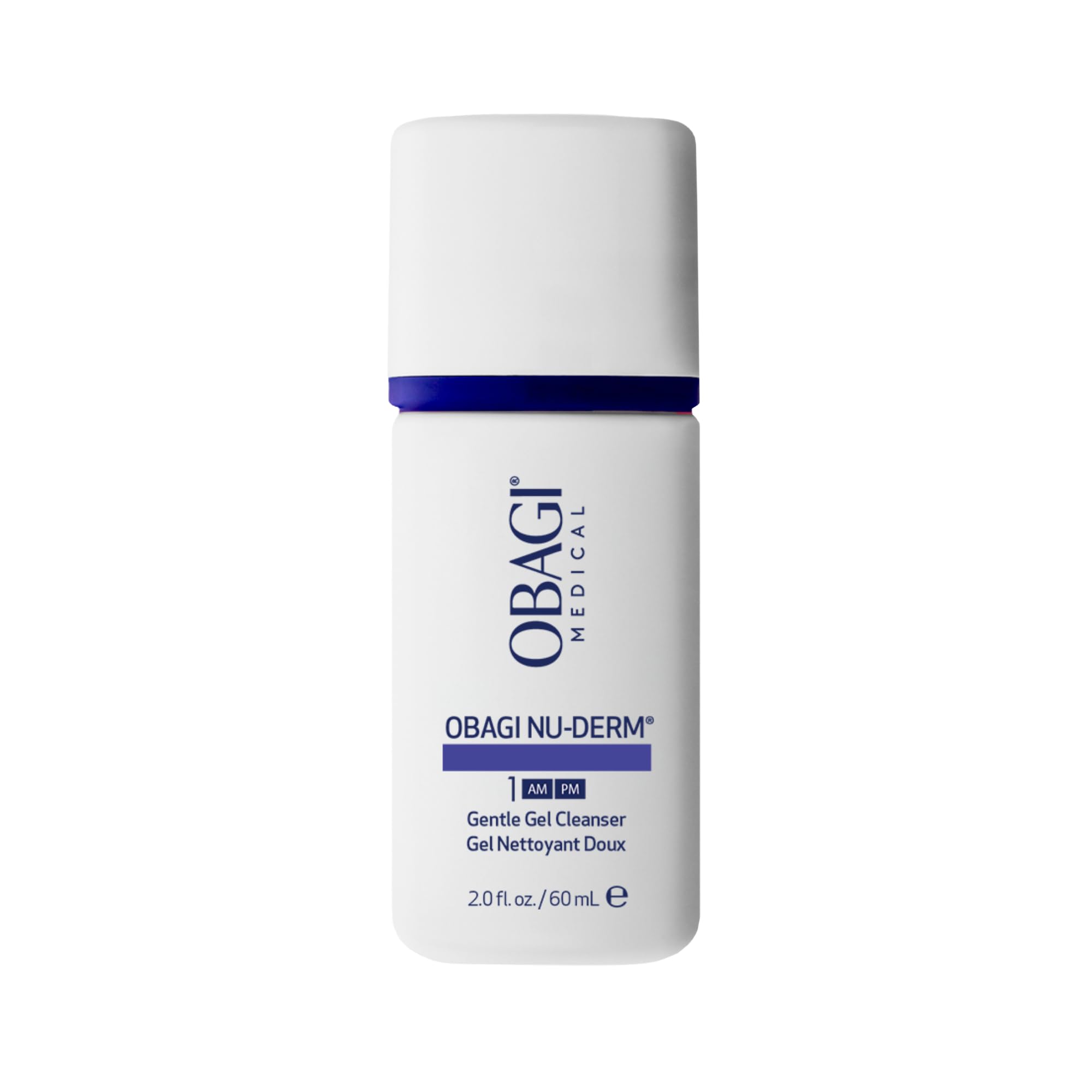 Obagi Nu-Derm Gentle Cleanser travel-size bottle ready for daily use.