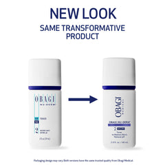 Obagi Nu-Derm Toner label close-up highlights witch hazel and aloe soothing blend.