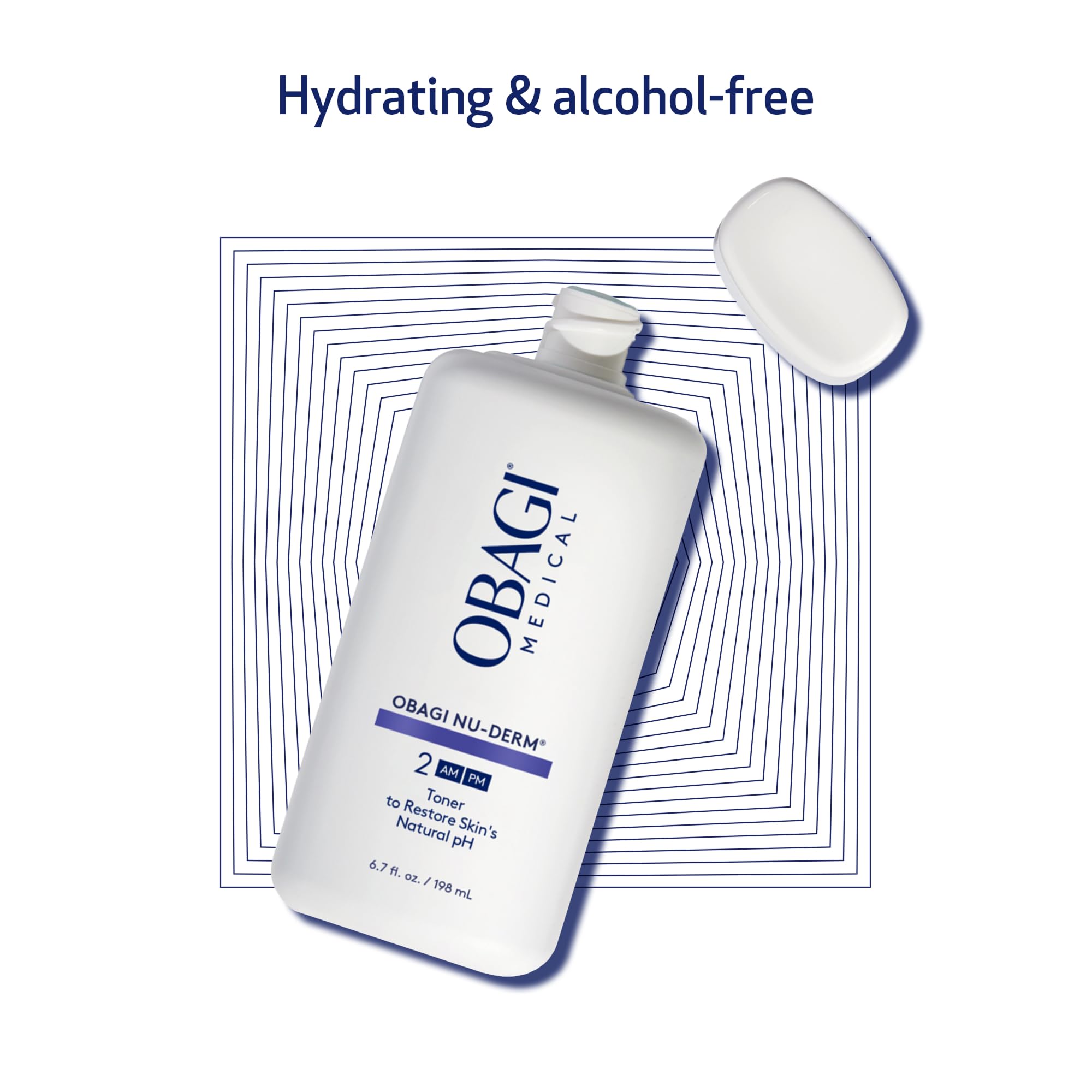 Obagi Nu-Derm Toner travel-size packaging shown for convenient on-the-go skincare.