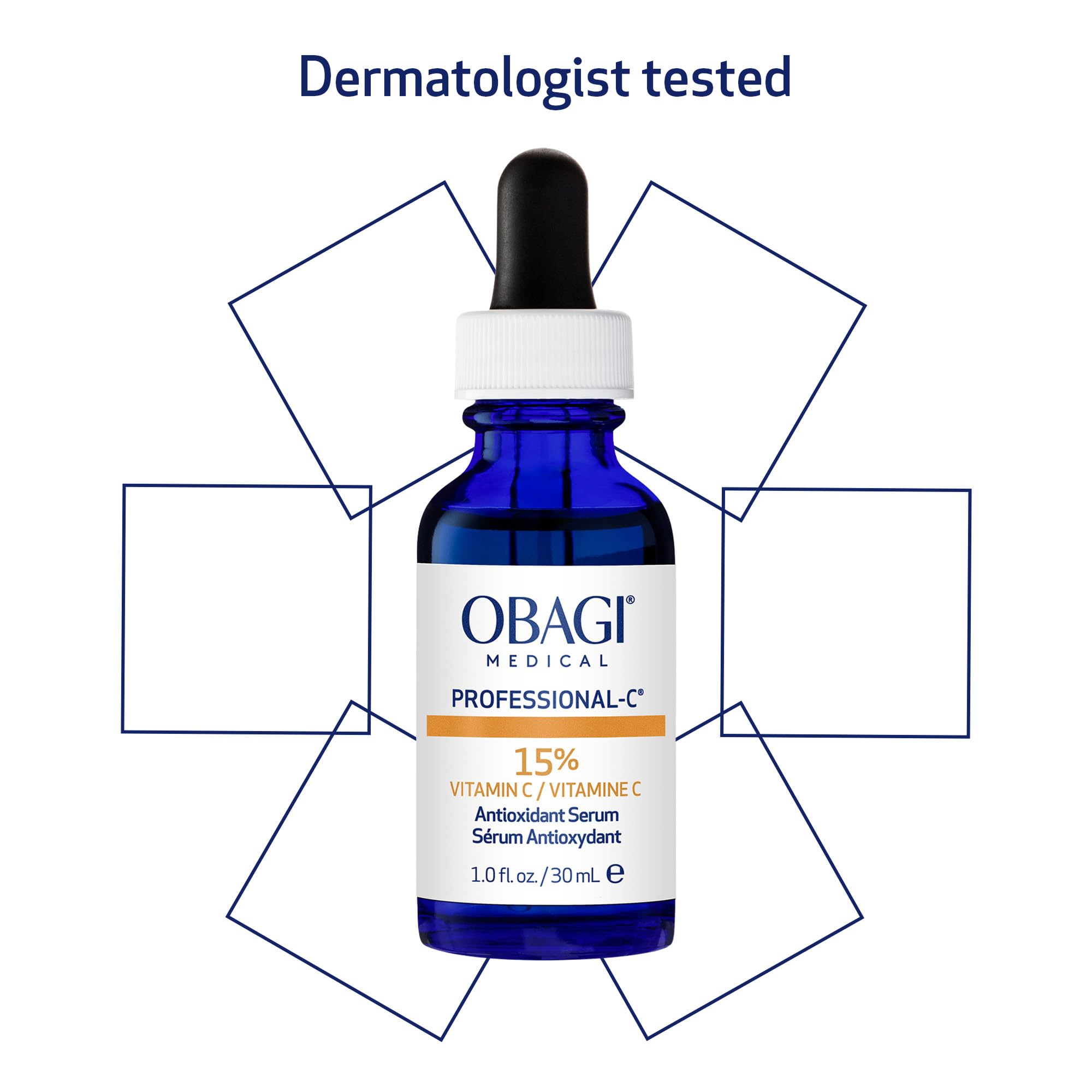 Box and bottle of Obagi Professional-C 15% Serum shown together