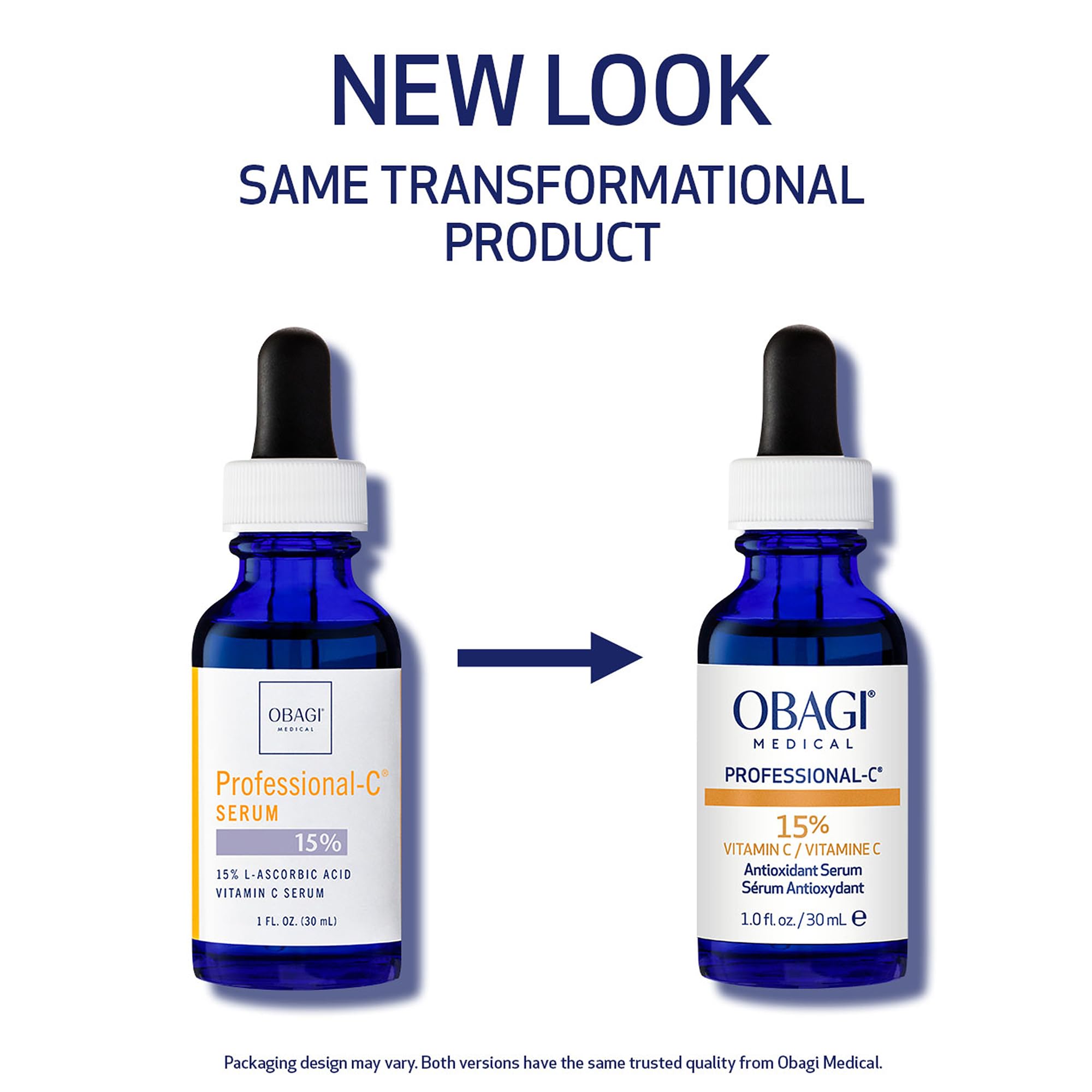 Close-up of the Obagi serum pump for easy application.