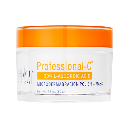 Obagi Medical Professional-C Microdermabrasion Polish jar with exfoliating crystals for smoother skin
