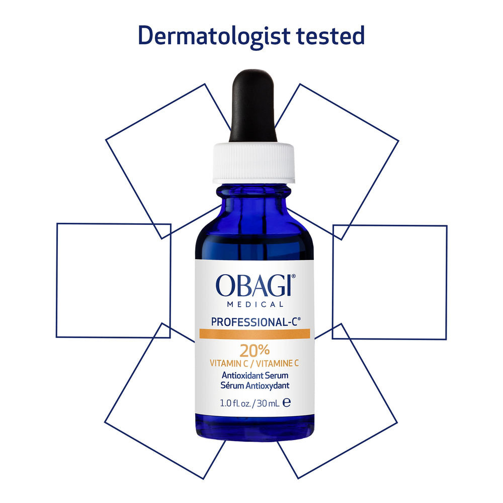 Obagi Professional C Serum 20% application swatch indicates easy daily use.