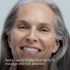 Obagi Medical Retinol 1.0 Cream before-after image, aging signs show potential improvement.
