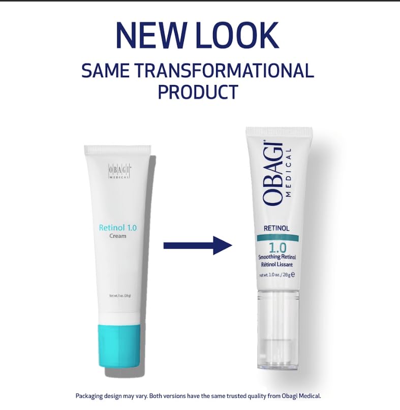 Obagi Medical Retinol 1.0 Cream bottle lit, premium routine ready.