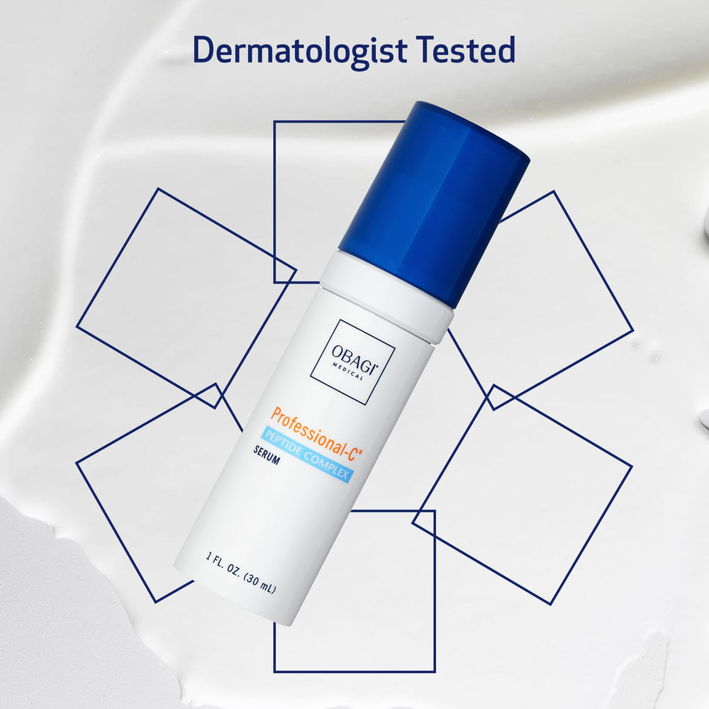 Close-up of Obagi serum texture on skin, suggesting rapid absorption.