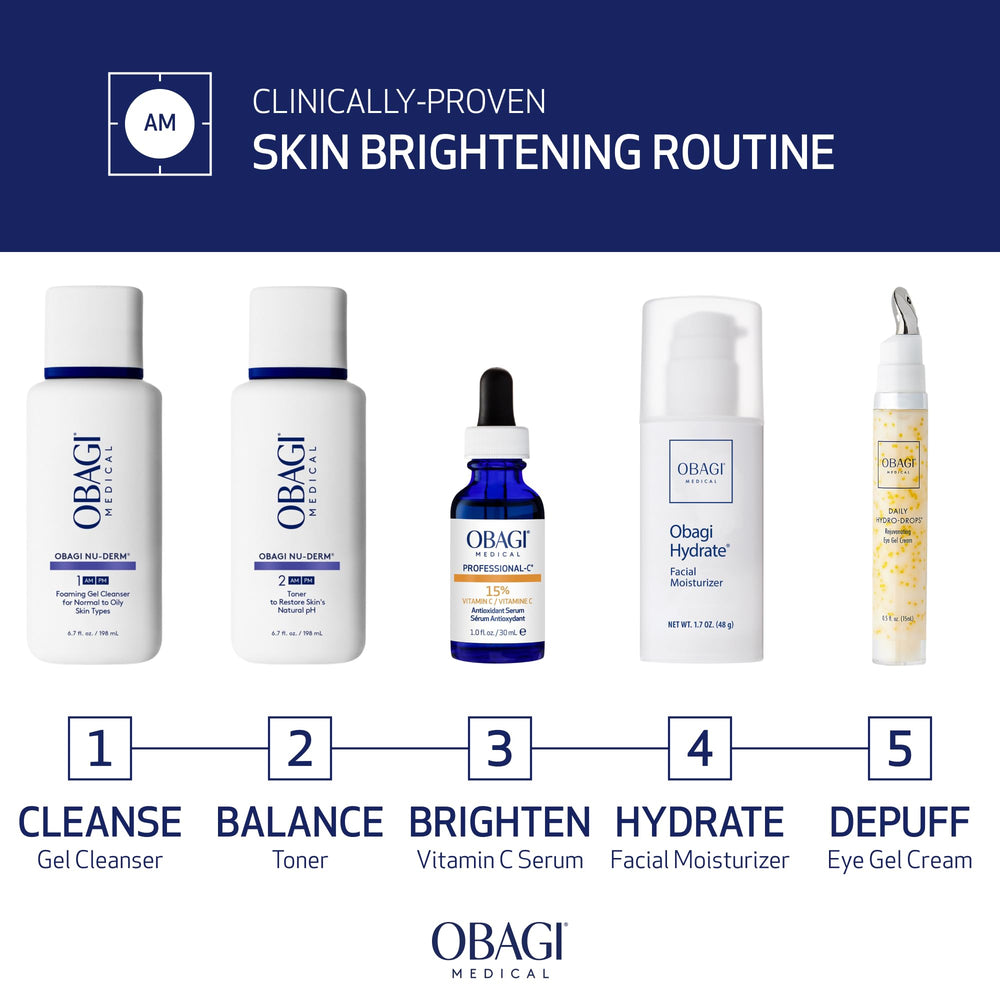 Texture close-up of Obagi Vitamin C serum showing smooth liquid.