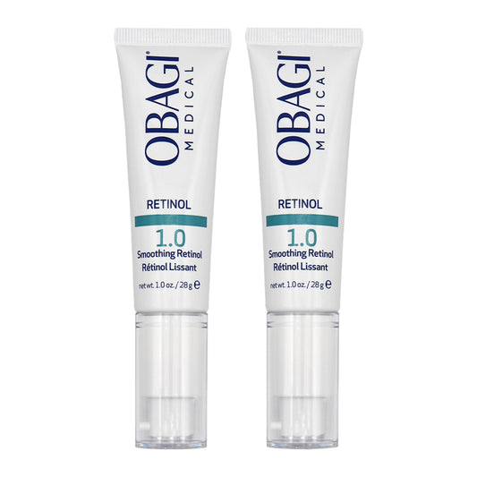 Obagi360 Retinol 1.0 Cream bottle for nightly routine with gentle delivery.