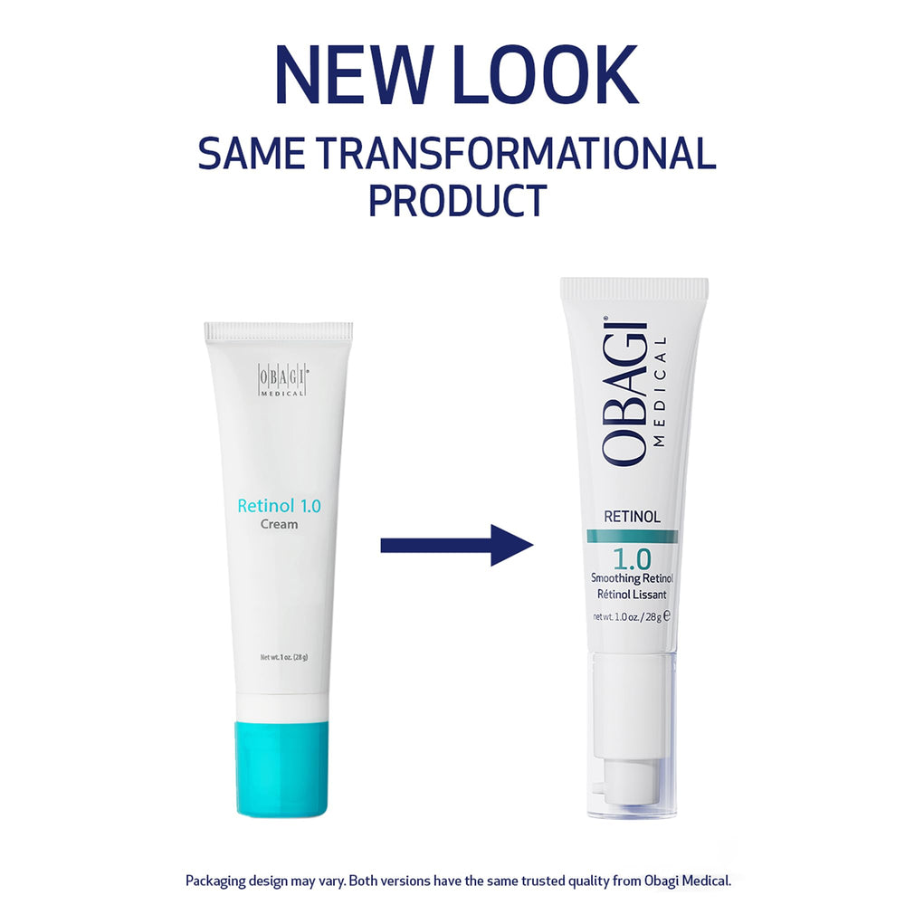 Obagi360 Retinol 1.0 Cream pump for controlled, precise application.