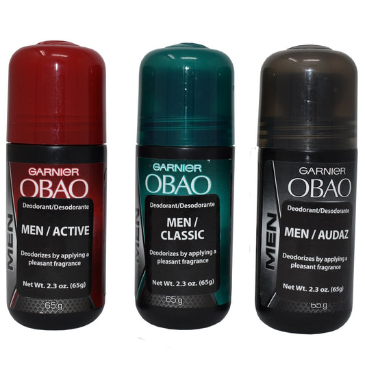 OBAO assorted deodorant for men pack 3 offers long lasting freshness for daily wear.