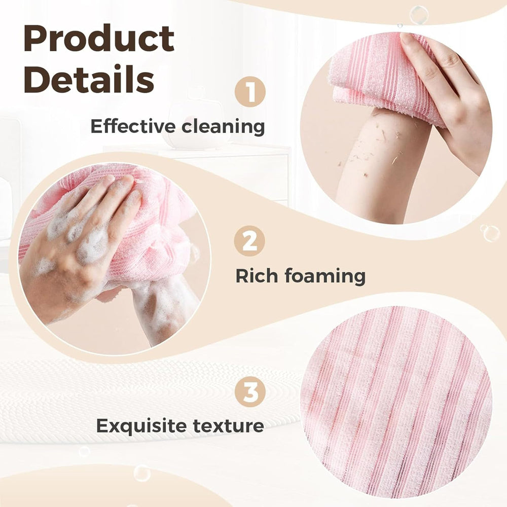 Obemary Blissal multi-use towel for comprehensive shower routines.