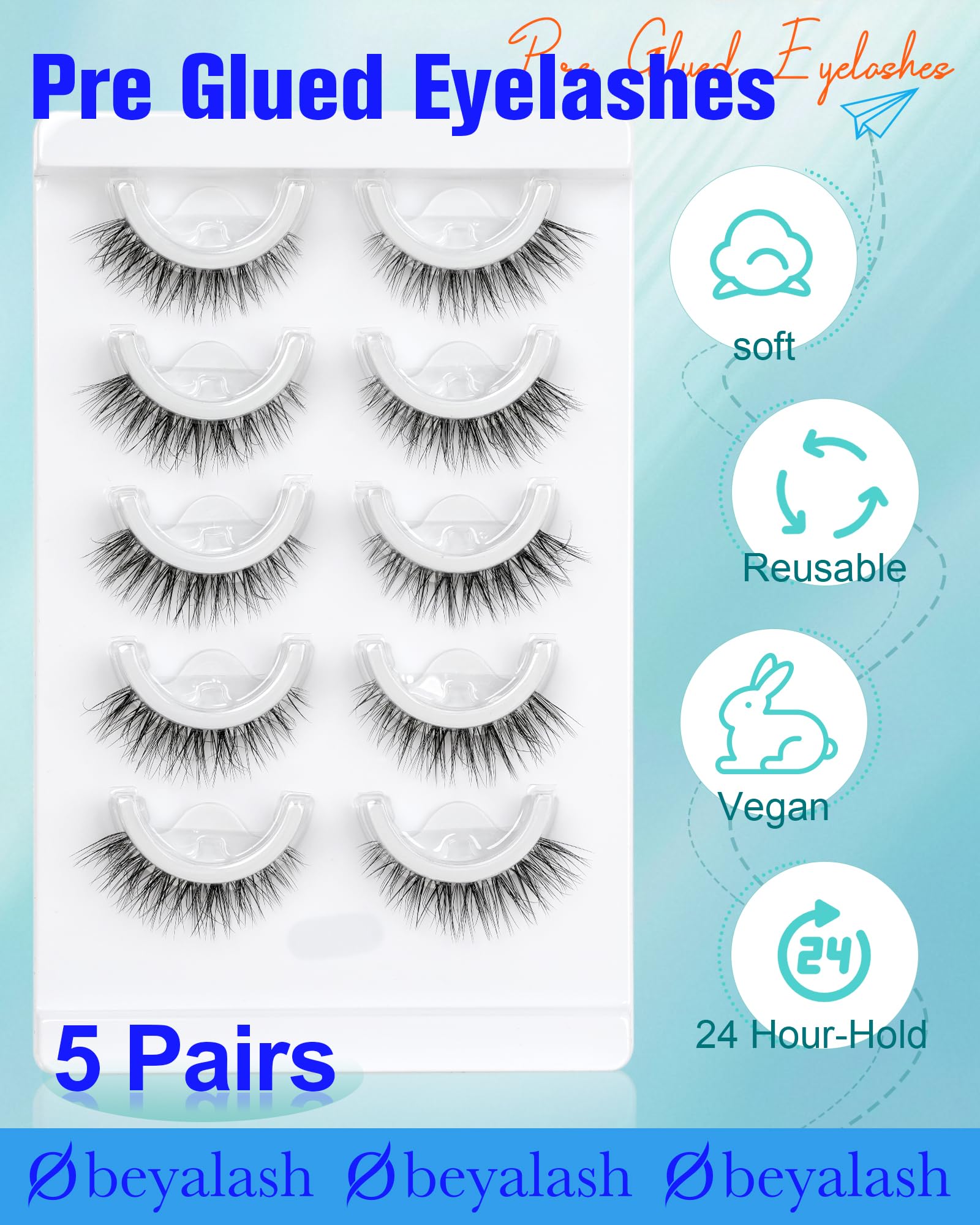 Close-up of the black band on Obeyalash lashes for easy alignment